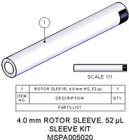 MSPA005020- Rotor Sleeve, 4.0 mm, 52 µL
