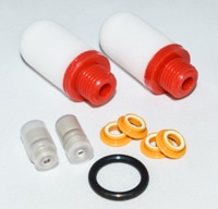 R007101672- Spare parts kit, 25 mL maximum flow rate, PEEK, wash, liquid head, used with liquid chromatography G9300A 218 solvent delivery modules, G9301A 218 binary pumps, and ProStar 210 pumps