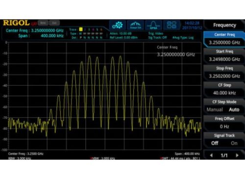 Опция программного обеспечения Rigol RSA3000: анализ полос пропускания в режиме реального времени. Обновление до 40 МГц.