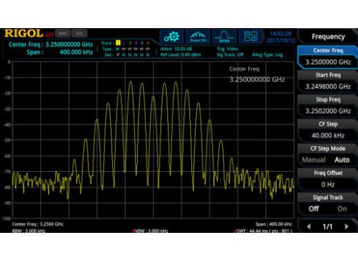Опция программного обеспечения Rigol RSA3000: полоса пропускания от 1 Гц до 10 МГц