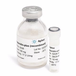 SA26-10- Стрептавидин-плюс 10 мг (рекомбинантный) (ранее ProZyme). Рекомбинантный ген (Streptomyces avidinii), экспрессируемый в E. coli, предназначенный для иммобилизации. Поставляется в лиофилизированном виде, содержит ~0,9 мг белка/мг лиофилизата. Удельная активность: >15,0 Ед/мг белка.