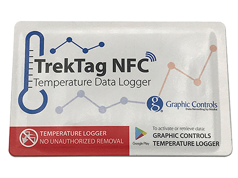 Графическое управление TrekTag NFC Регистратор данных температуры