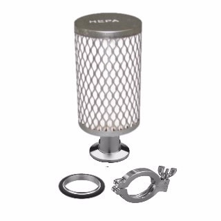 PTS300EXFIL- Exhaust filter kit, for TriScroll 300 series dry scroll vacuum pumps. Includes HEPA exhaust filter with NW16 adapter, centering ring and quick clamp.