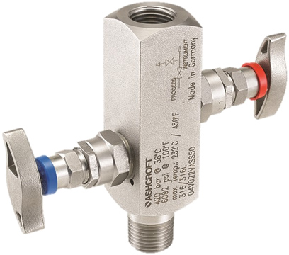 2-клапанный блок Ashcroft V02 с блокировкой и выпуском воздуха