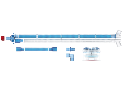 Базовые дыхательные системы с параллельным нагревательным проводом длиной 1,6 м, с коленом и колпачком