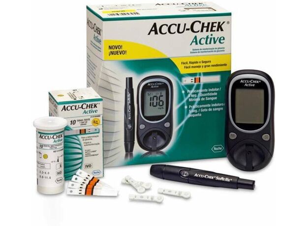 Глюкометр AccuChek Active с 10 бесплатными полосками
