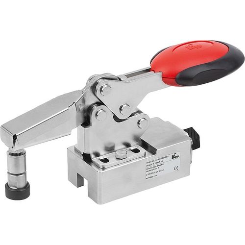 Зажим горизонтальный коленно-рычажный серии К1463с предохранительной блокировкойнержавеющая сталь