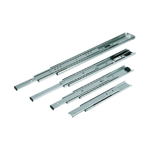 Телескопические направляющие, полное выдвижение, частичное выдвижение, чрезмерное выдвижение.