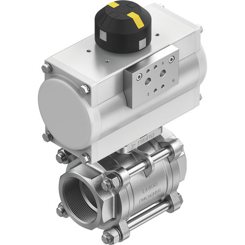 Пневматический привод шарового крана серии КВЗБ, 90°, четвертьоборотный, двойного действия