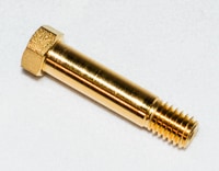 14-2950-116- Nut, Valco, 1 in long, gold-plated, used with ATOMX purge and trap systems