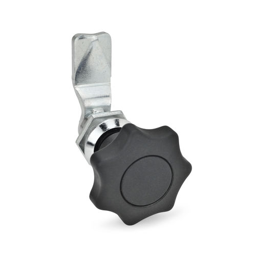 Защелка четвертьоборотная GN 115, сталь оцинкованная, ручка-поворотная.