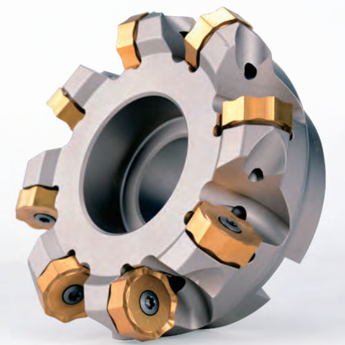 Двусторонняя фреза ONMU09/ONMU05 со сменными пластинами и негативной пластиной для черновой обработки