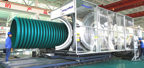 Линия для производства гофрированных труб ZC-1800Hдля дренажных трубдля канализационных трубдля труб из ПП