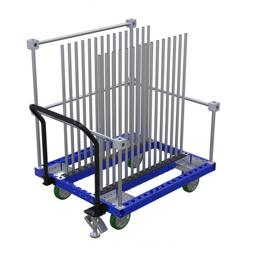 Тележка погрузочно-разгрузочная Q-100-0363металлическая панельс поворотными роликами