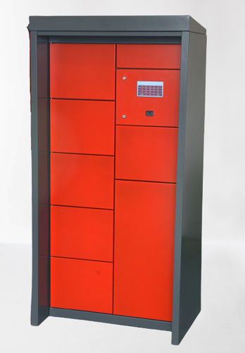 Storage and dispensing cabinet floor-mounted