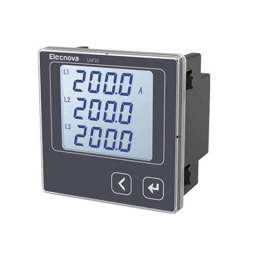 Цифровой амперметр LNF33, LNF36, трехфазный, для монтажа на панели, для промышленного применения.