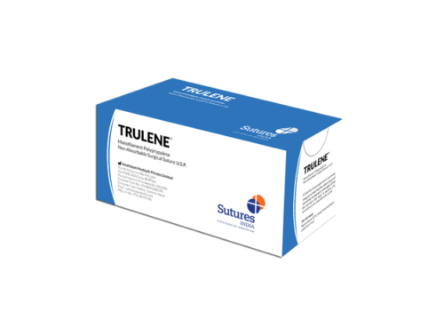 Sutures India Trulene USP 0, 1/2 круга, круглый корпус