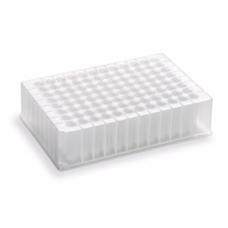 200935-100- Filter microplate, 96-well, polypropylene, with 1.0 µm glass fiber membrane, 800 µL/well, long drip, 25/pk. Recommended receiver plate 201276-100
