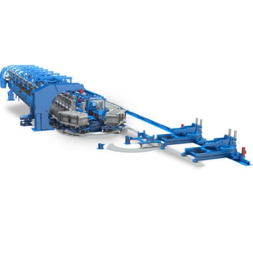 Конвейерная система для форм из пенопластадля роликовых конвейеровдля машиностроения