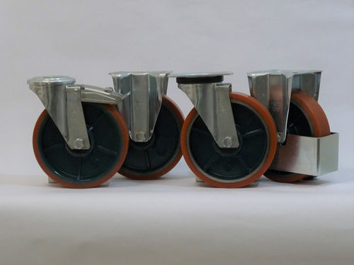 Колесо с цельной шиной серии ZETA+M22чугунный гладкий шарик