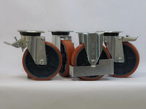 Колесо с цельной шиной серии ZETA+M40чугунный гладкий шарик