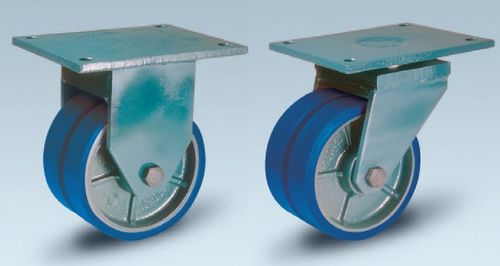 Wheel with solid tire ZETA SOFT + G80 seriescast ironsmoothball