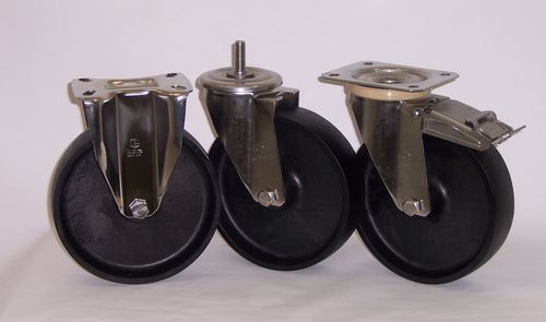 Моноблочное колесо FENOLIC-SOLID + INOX20 сериятермопластикгладкийпластик