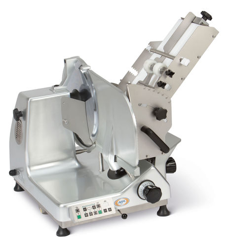 Машина для нарезки рыбы UNI 350 F GПолуавтоматическаякруглое лезвиенержавеющая сталь