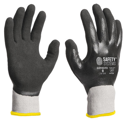 Защитные перчатки GDY437FD, маслостойкие, нитриловые.