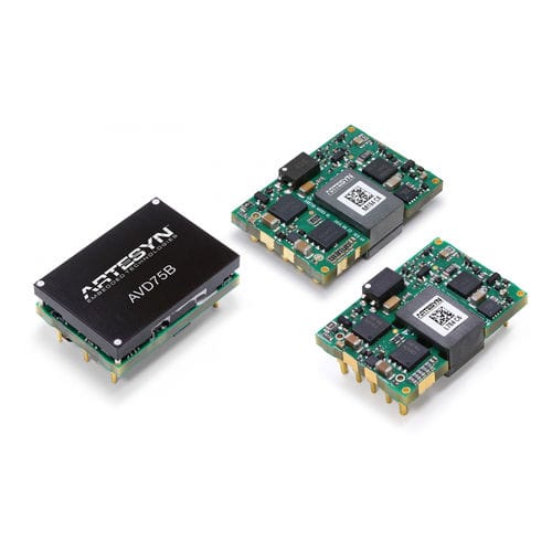 Бескорпусный преобразователь постоянного тока серии AVD75Bрегулируемыйдля телекоммуникационного оборудованияизолированный