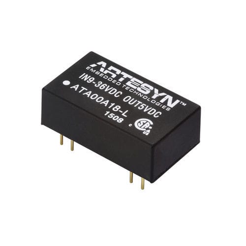 Encapsulated DC-DC преобразователь ATA series, диапазон входного напряжения 4:1для телекоммуникационного оборудованиядля мобильных устройств