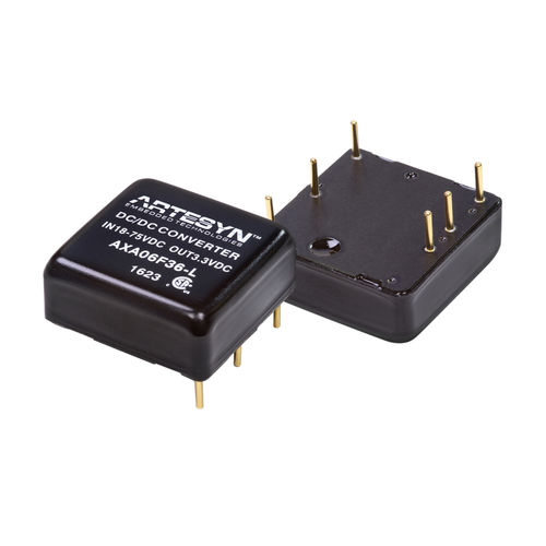 Инкапсулированный преобразователь постоянного тока серии AXAметаллический корпусДиапазон входного напряжения 4:1для телекоммуникационного оборудования