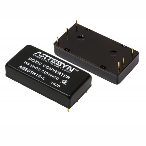 Инкапсулированный преобразователь постоянного тока в постоянный ток серии AEEметаллический корпусДиапазон входного напряжения 4:1для телекоммуникационного оборудования
