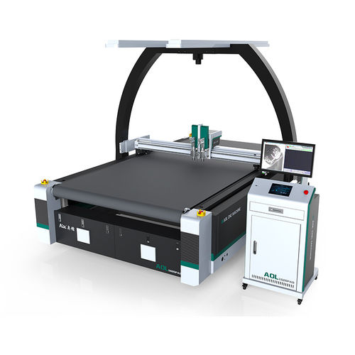 Fabric cutting table AOL-2165FPSrotary-knifewith end cutting systemfor fabric padding