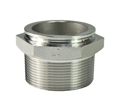 Ниппель из нержавеющей стали с латунной резьбойпрямой