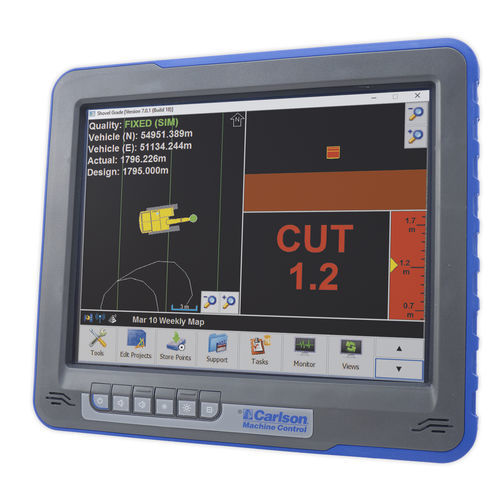 Control terminal with touch screen mobilefor forklift trucks