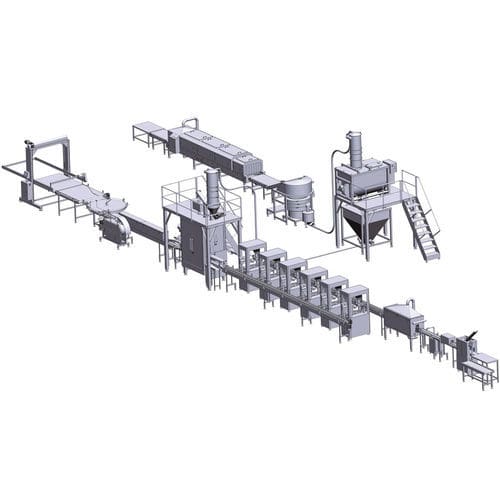 Can fully packaging line for powdersautomaticfloor-standing