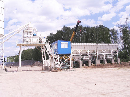 Стационарный бетоносмесительный завод серии HZS