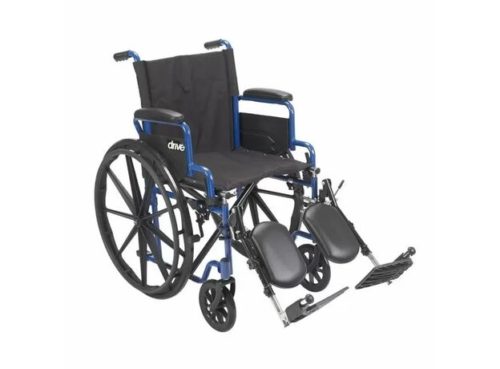 Инвалидная коляска Drive Devilbiss Standard Blue Streak с подъемной подставкой для ног