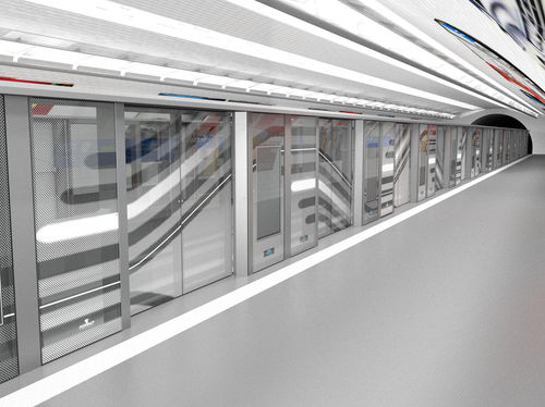 Дверь-ширма платформы раздвижная