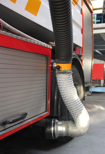 Система удаления выхлопных газов для грузовиков MRS/MRSP/PRSдля автомобилей экстренных службна направляющей