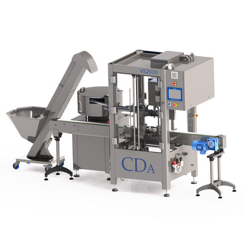 Линейная укупорочная машина VS 2000автоматическаядля косметической продукциидля химической продукции