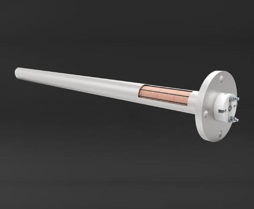 Трубчатый жидкостный нагреватель, погружной, излучающий