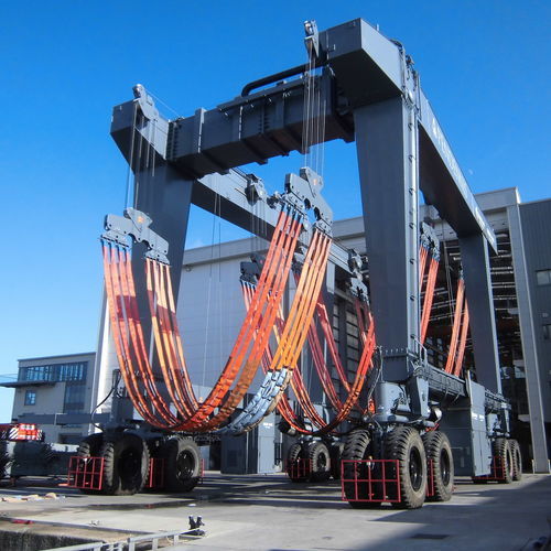 Мобильный козловой кран MBH 800для погрузки судовтелескопический