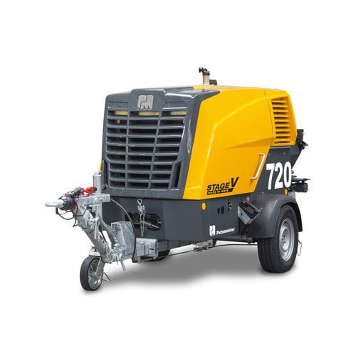 Trailer-mounted concrete pump P 720for constructiondieselpiston