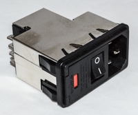 4410009700- Connector socketfilter mains 3-way