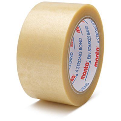 Клейкая лента упаковочная MONTA 215ПВХрезинакоричневая