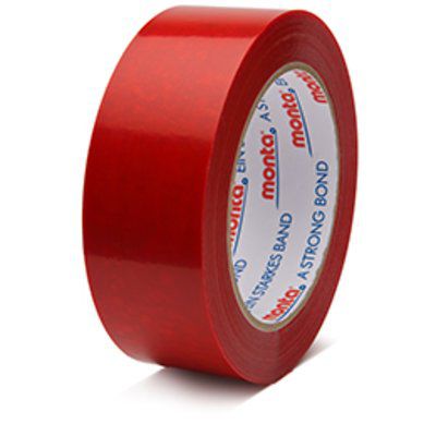 Клейкая лента упаковочная MONTA 257FPVCрезинакрасная