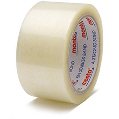 Клейкая лента упаковочная MONTA 305коричневаяпрозрачная