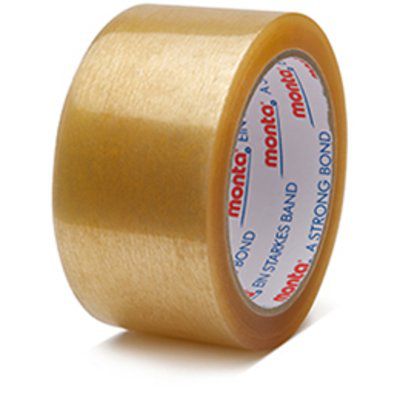 Клейкая лента упаковочная MONTA 325полипропиленрезинабелая